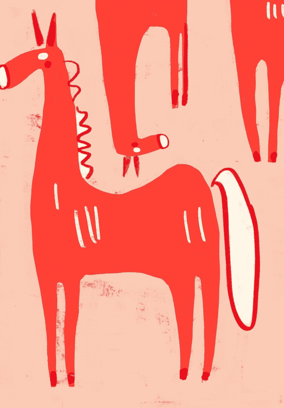 Horse Show original repeating artwork