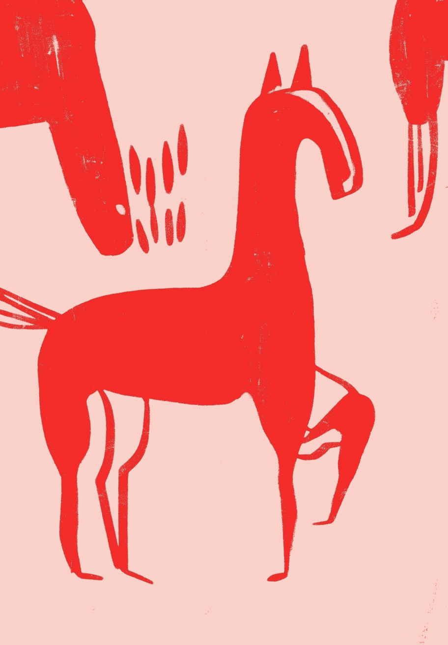 Horse Daybreak original repeating artwork