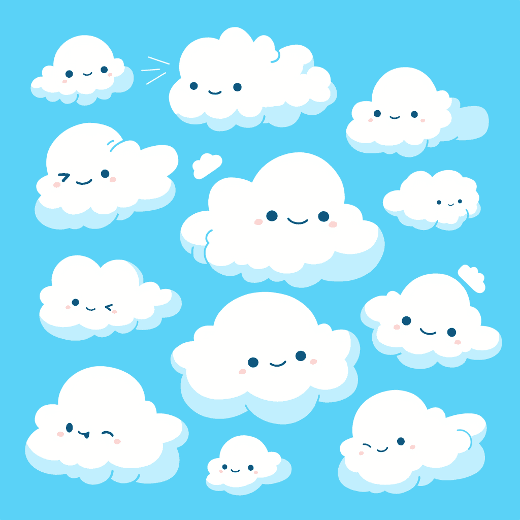Cloud Morning original repeating artwork