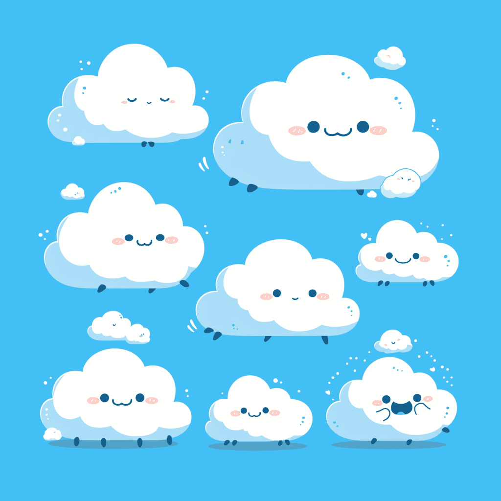 Cloud Slide original repeating artwork