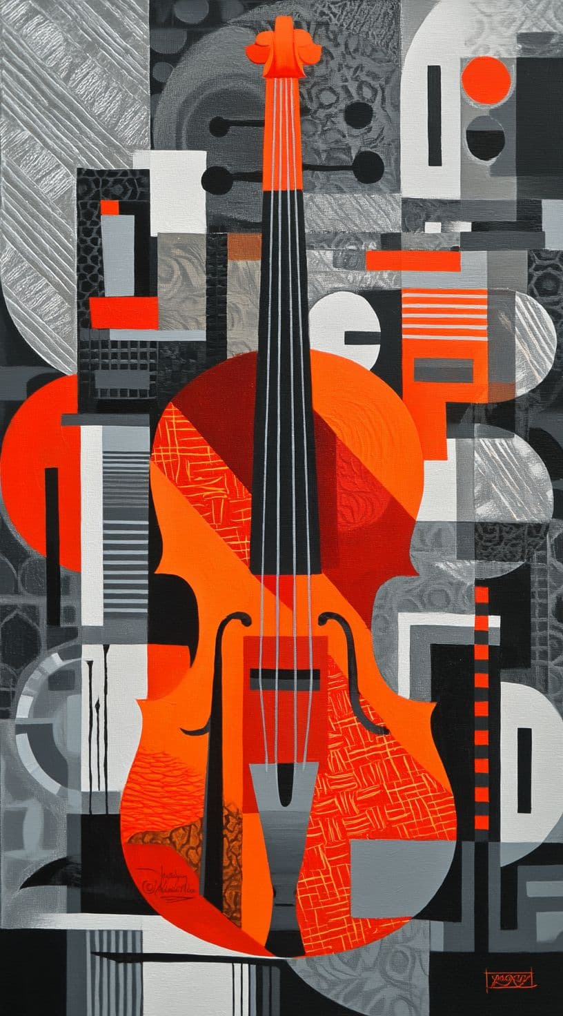 Guitar original repeating artwork