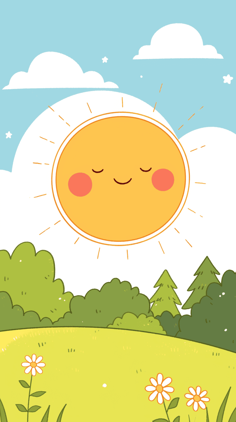 Sun Autumn original repeating artwork