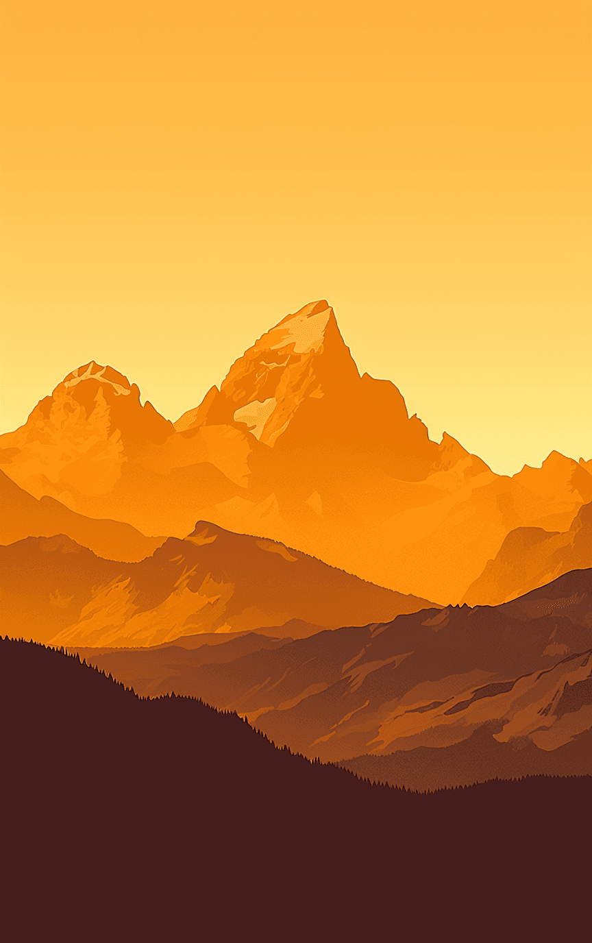 Sunrise View Parade original repeating artwork