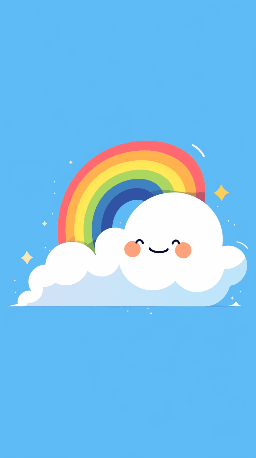 Rainbow Autumn original repeating artwork