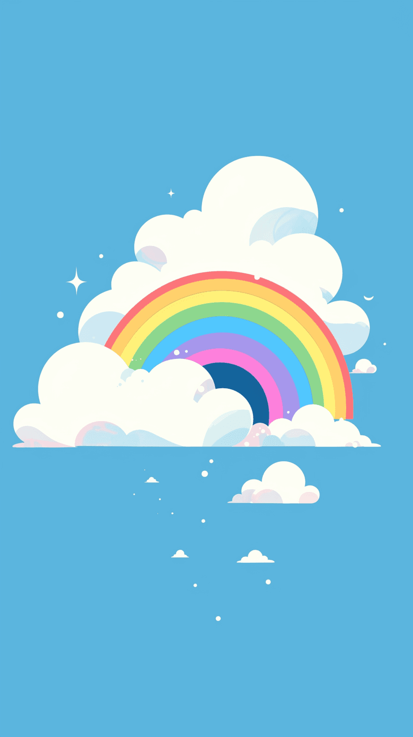 Rainbow Morning original repeating artwork