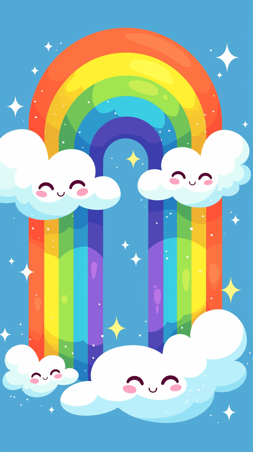 Rainbow Sunrise original repeating artwork
