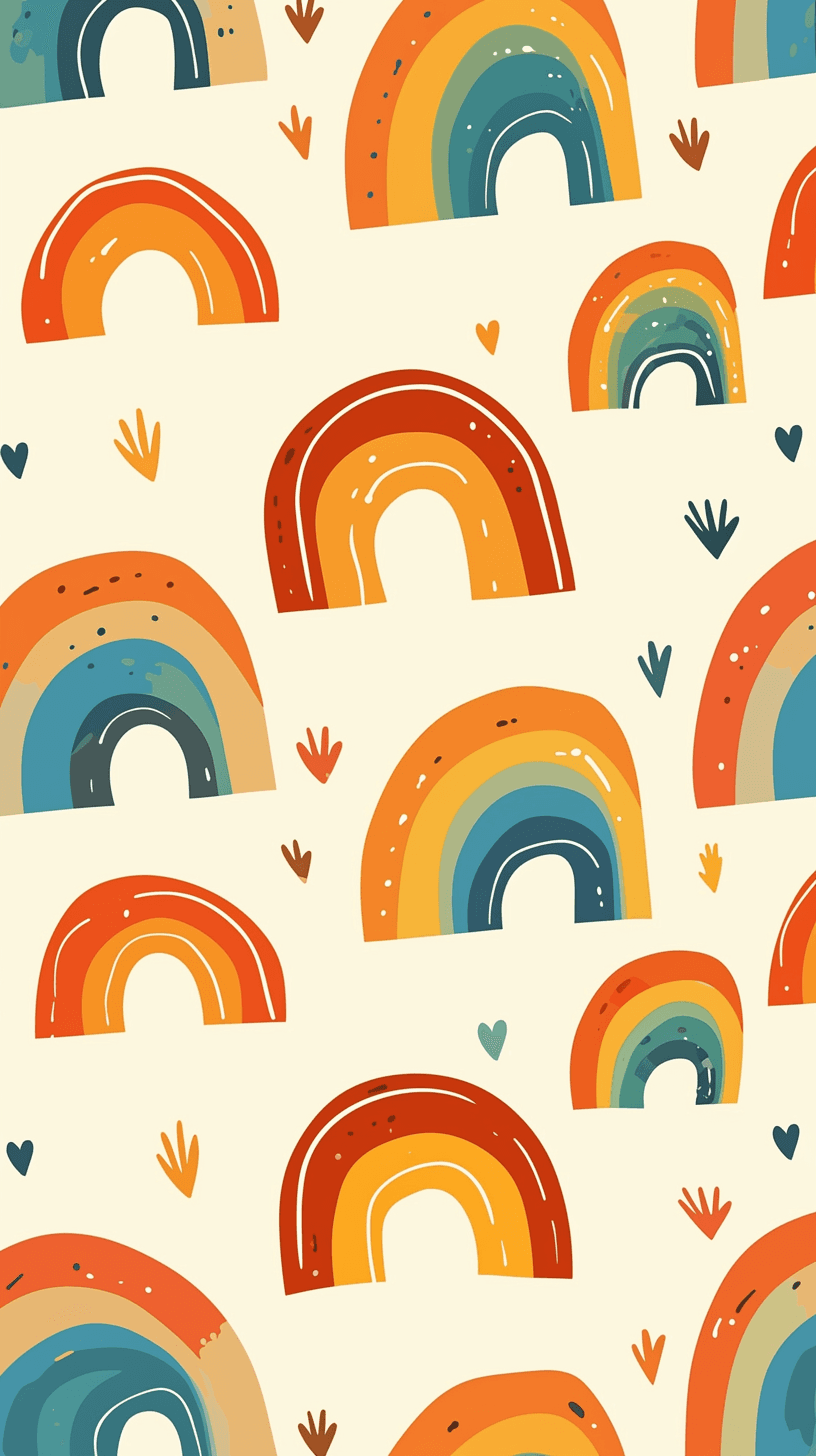 Rainbow 124 original repeating artwork