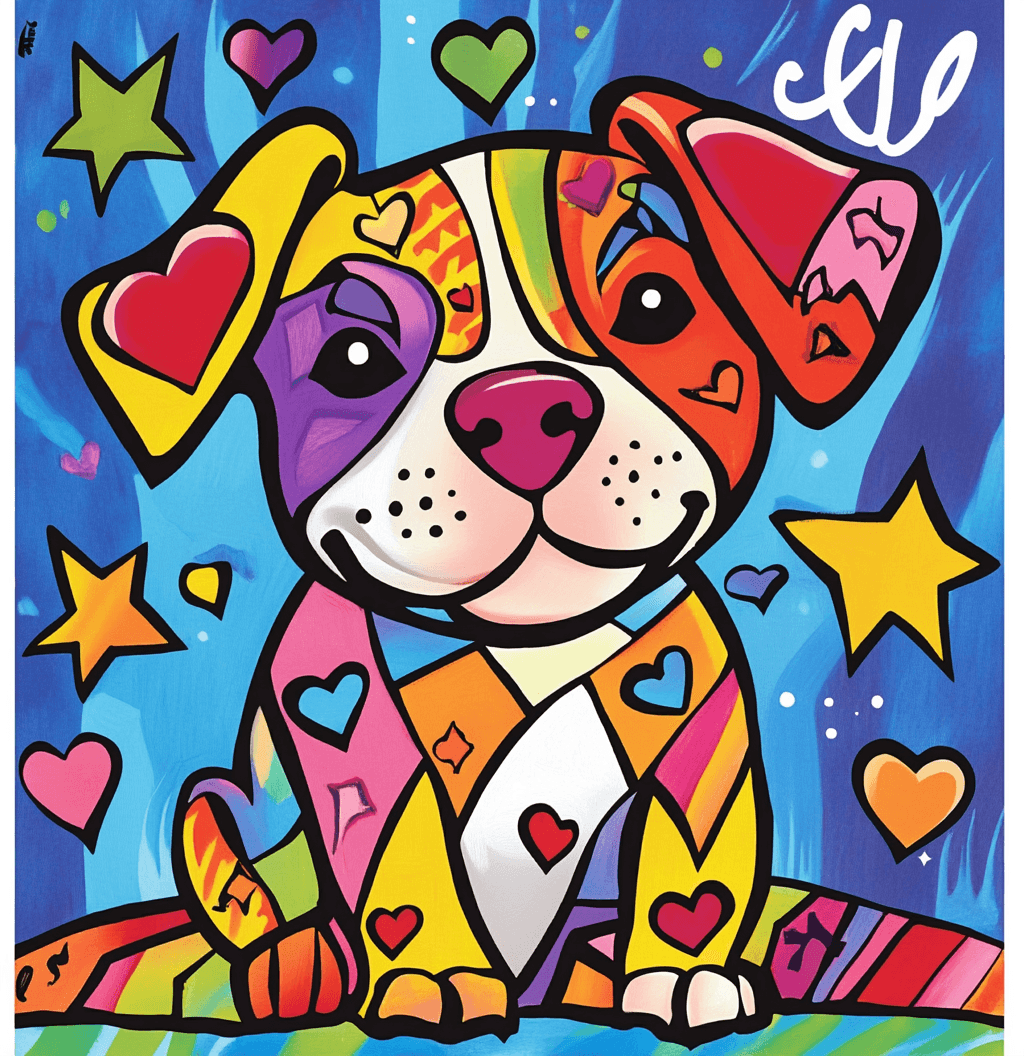 Dog 148 original repeating artwork