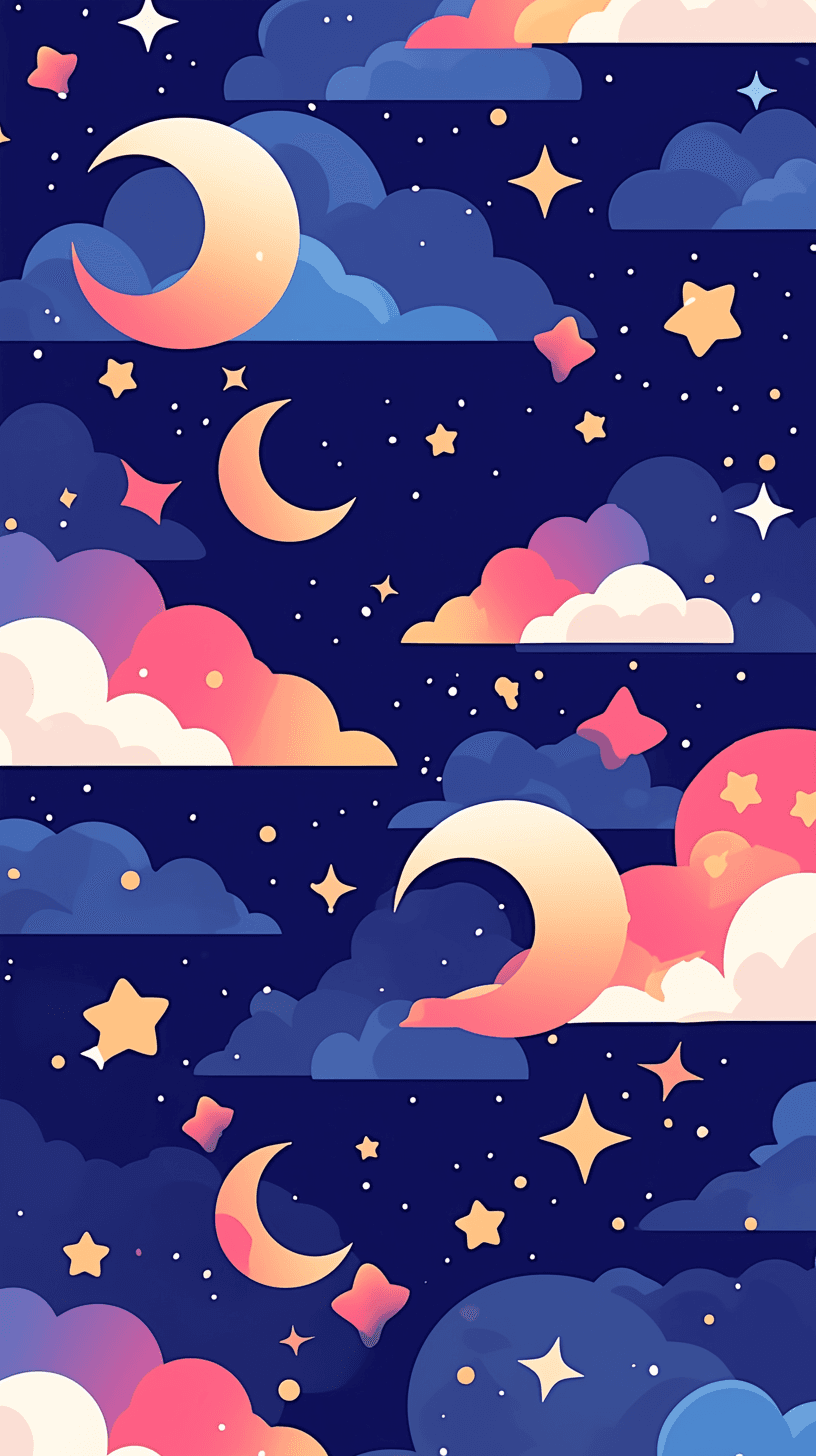 Moon Buzz original repeating artwork