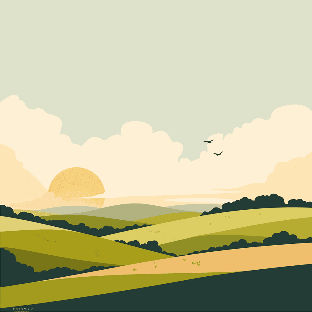 Sunset original repeating artwork