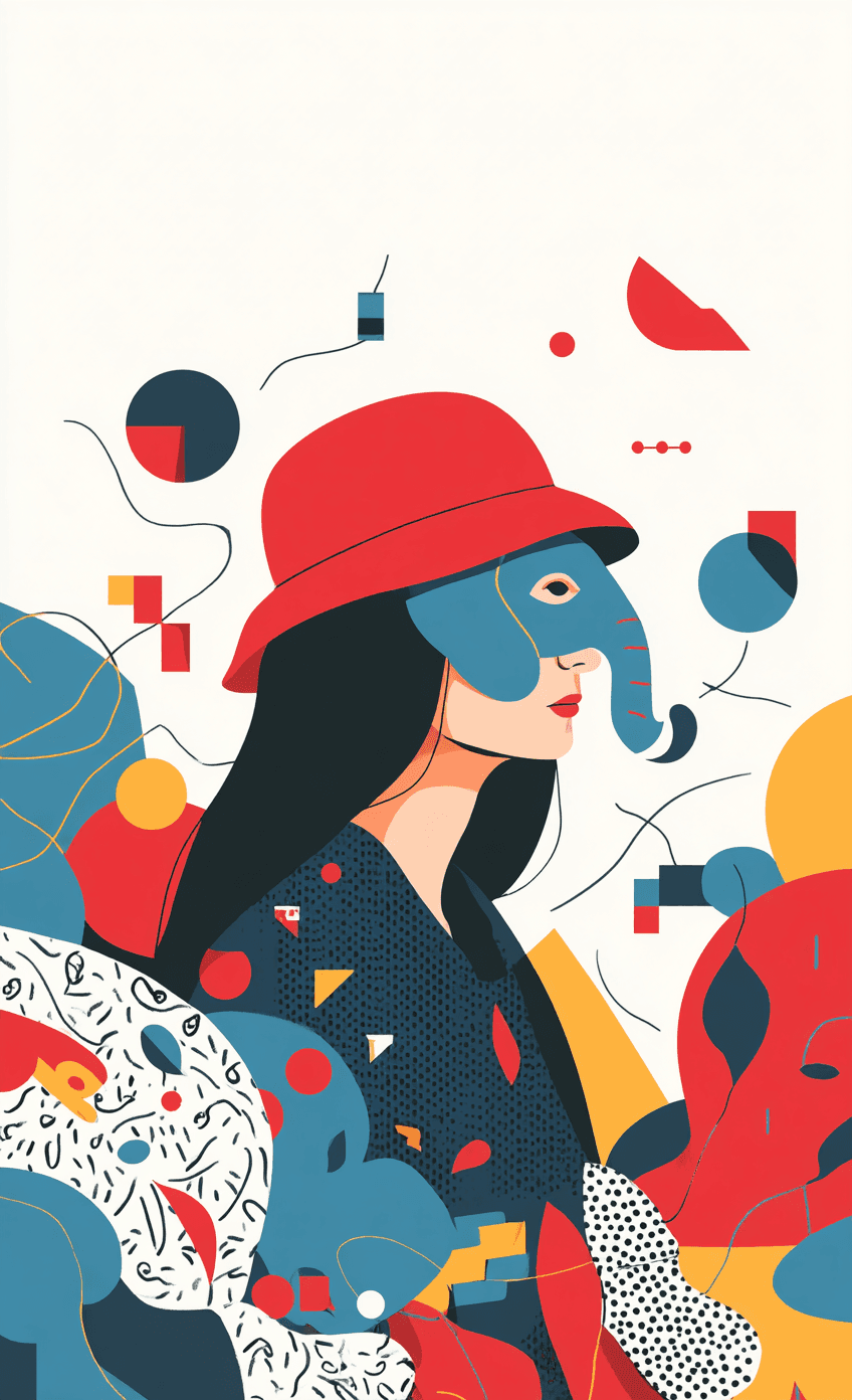 Figure Carnival original repeating artwork