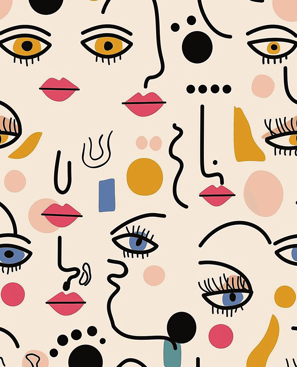 Face Seek original repeating artwork