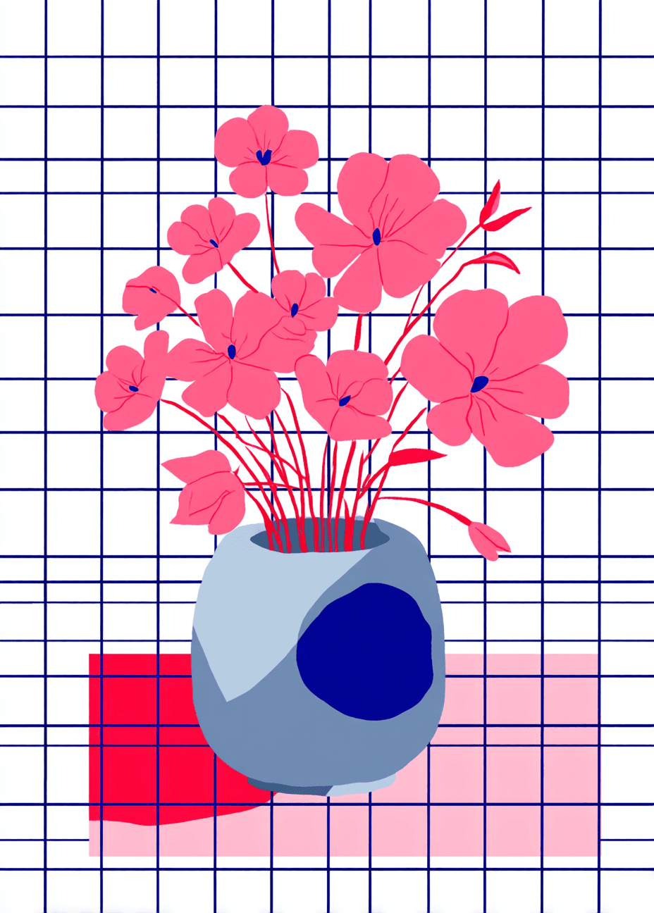 Vase Pals original repeating artwork