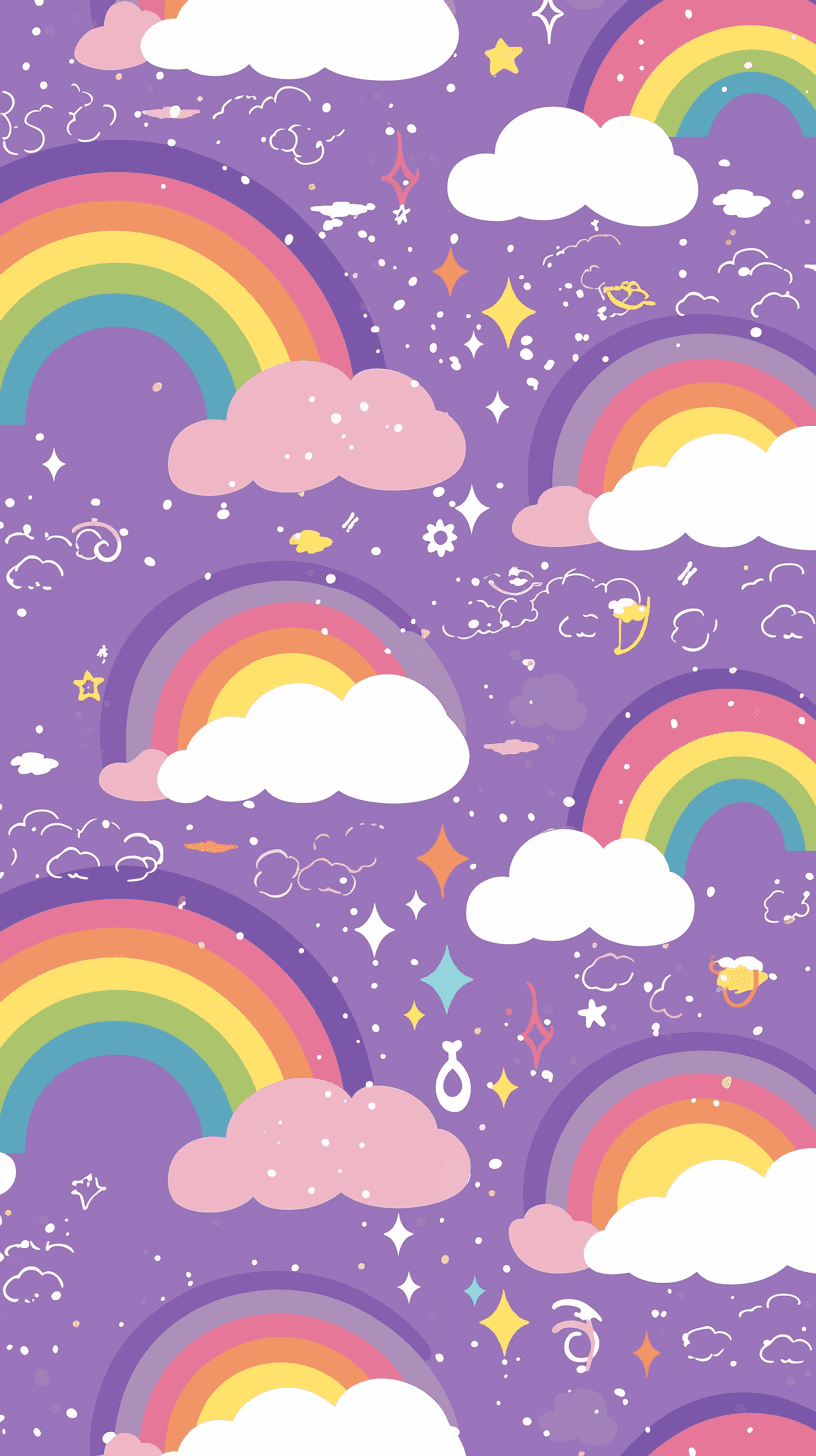 Rainbow Shine original repeating artwork