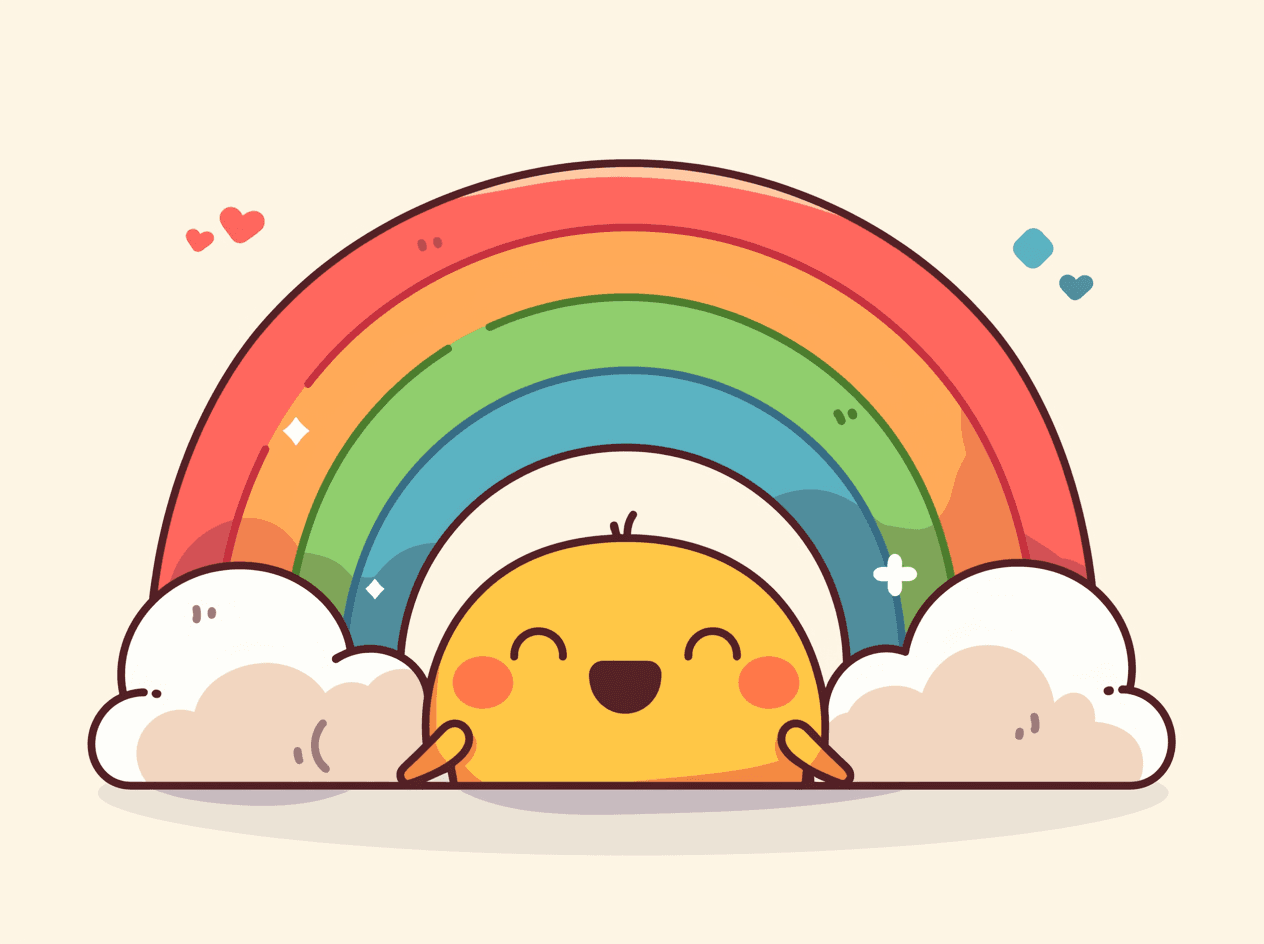 Cartoon Rainbow Crew original repeating artwork