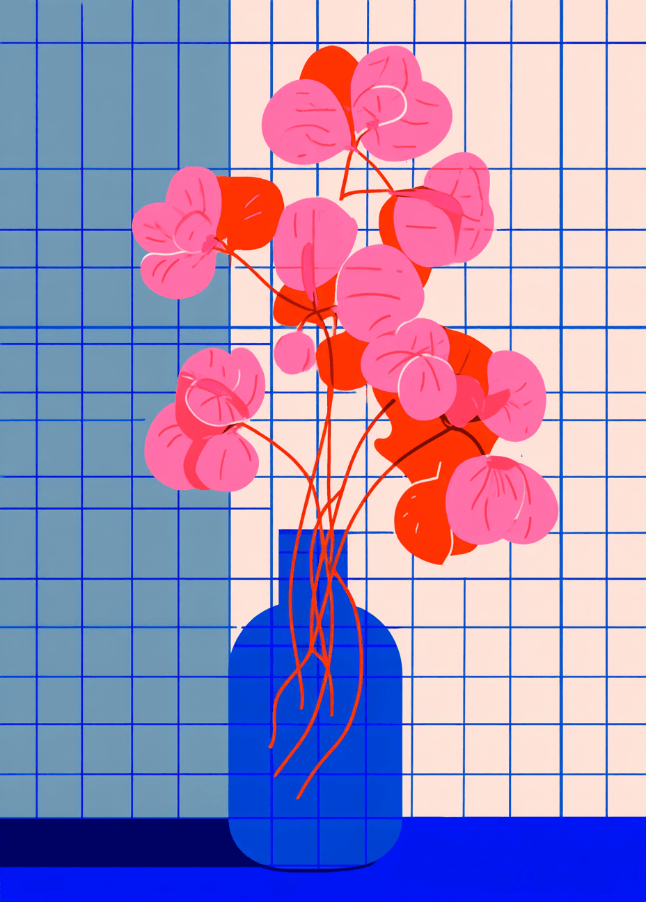 Vase Parade original repeating artwork