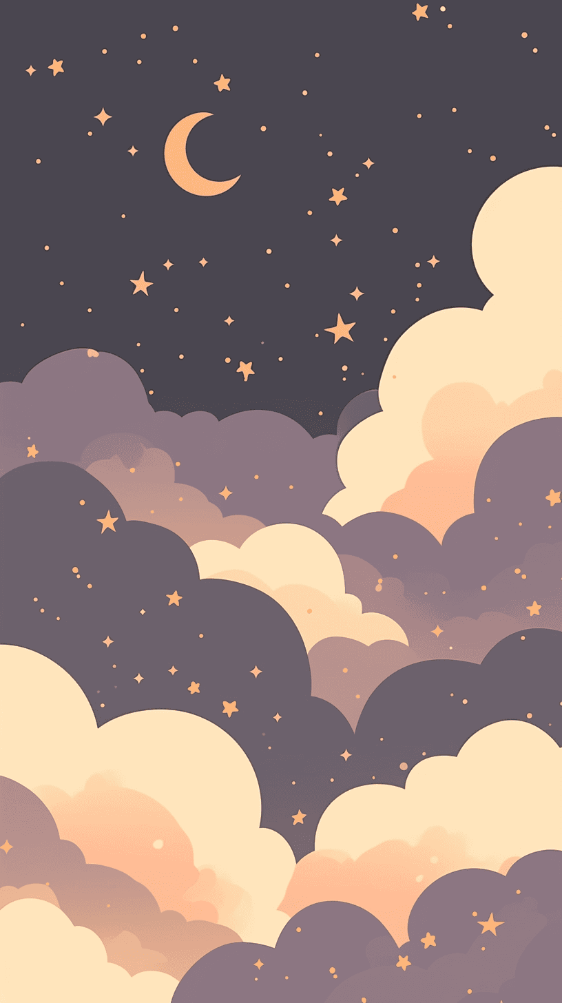Moon Pastel original repeating artwork