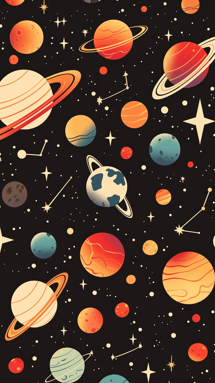 Cosmic Festival original repeating artwork