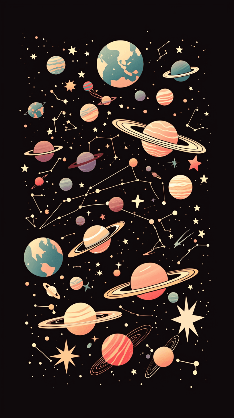 Cosmic Street original repeating artwork
