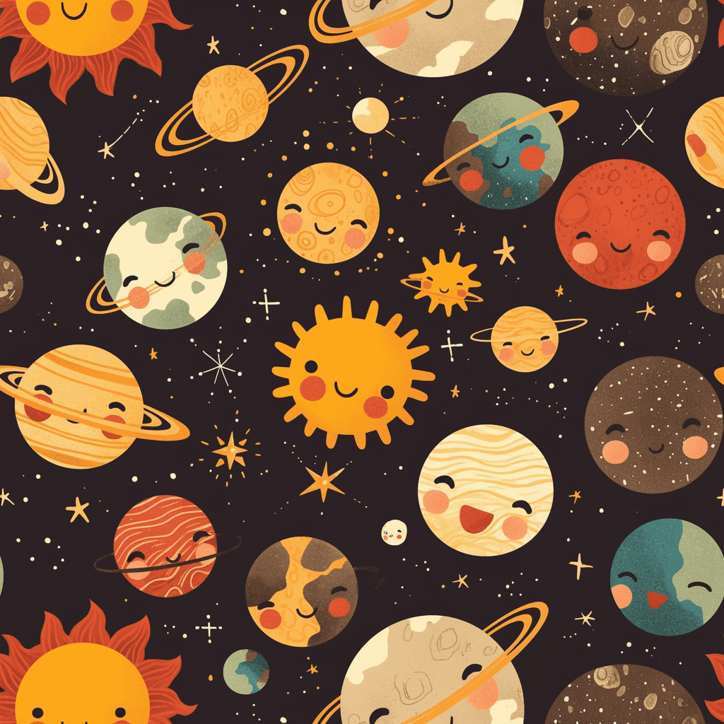 Cosmic Parade original repeating artwork