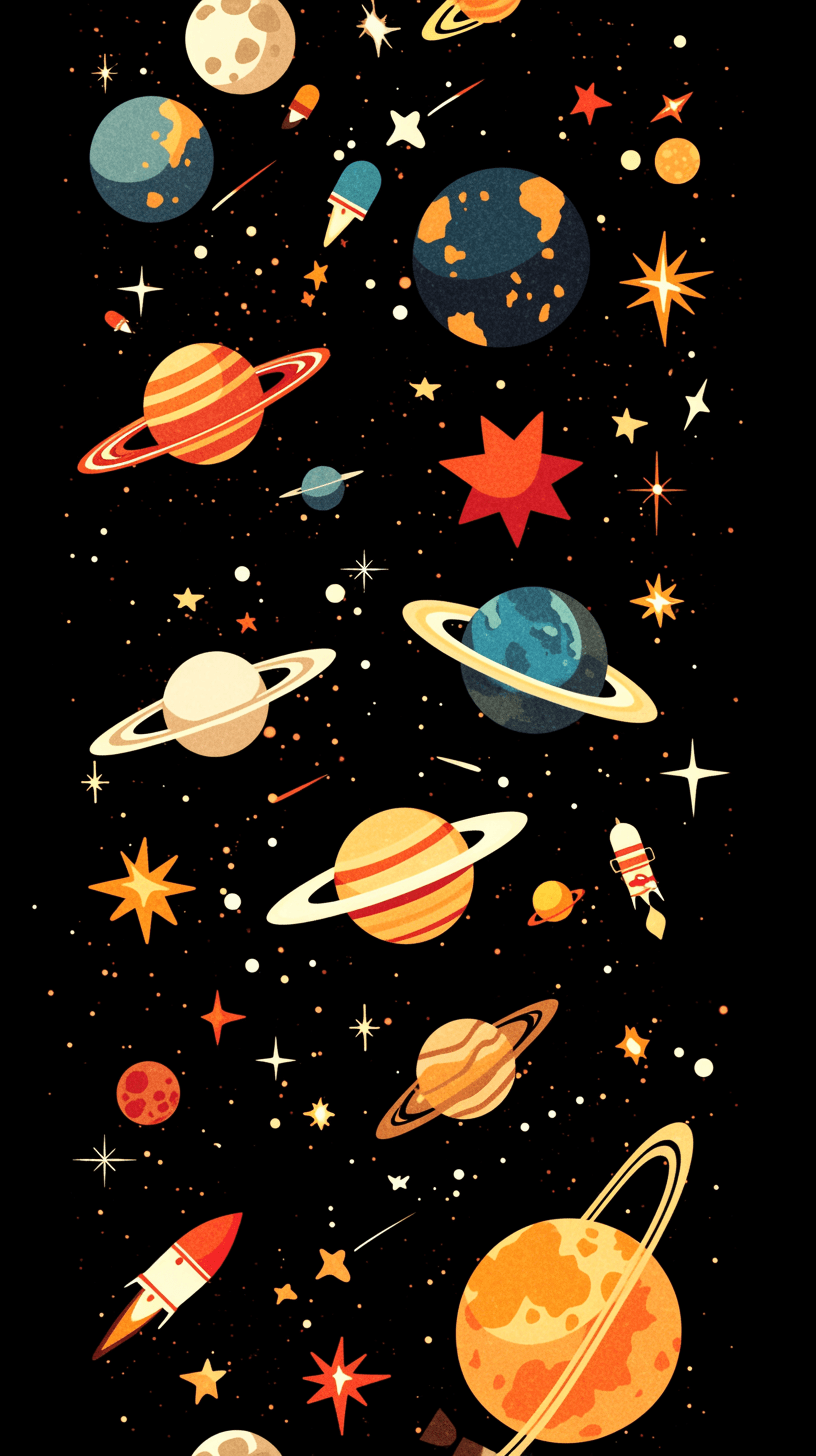 Cosmic Carnival original repeating artwork