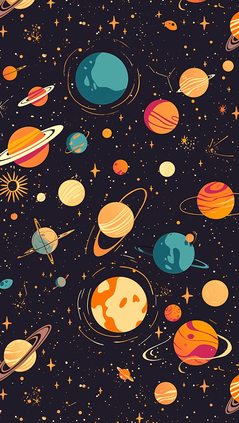 Cosmic Party original repeating artwork