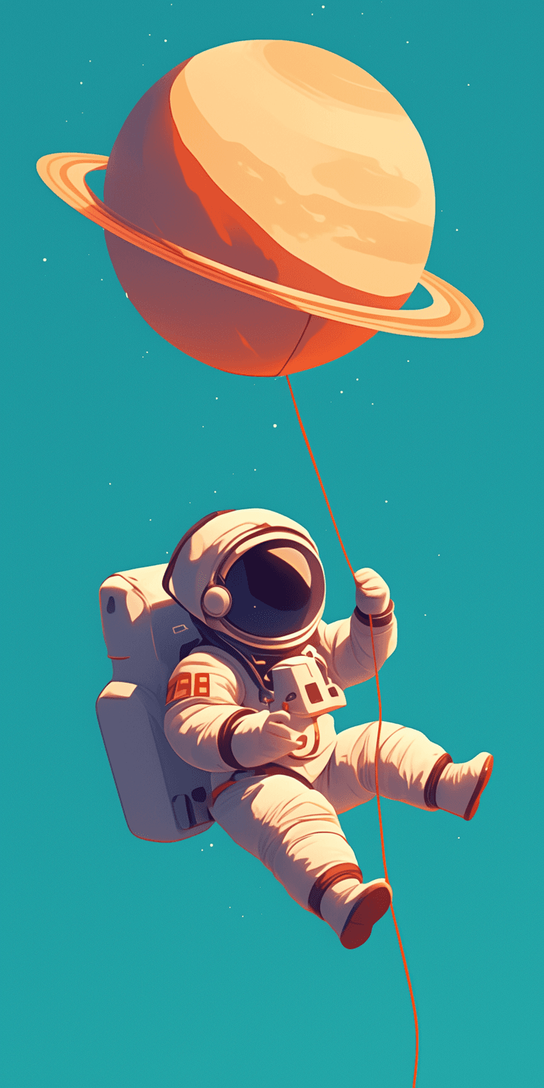 Astronaut Mark original repeating artwork