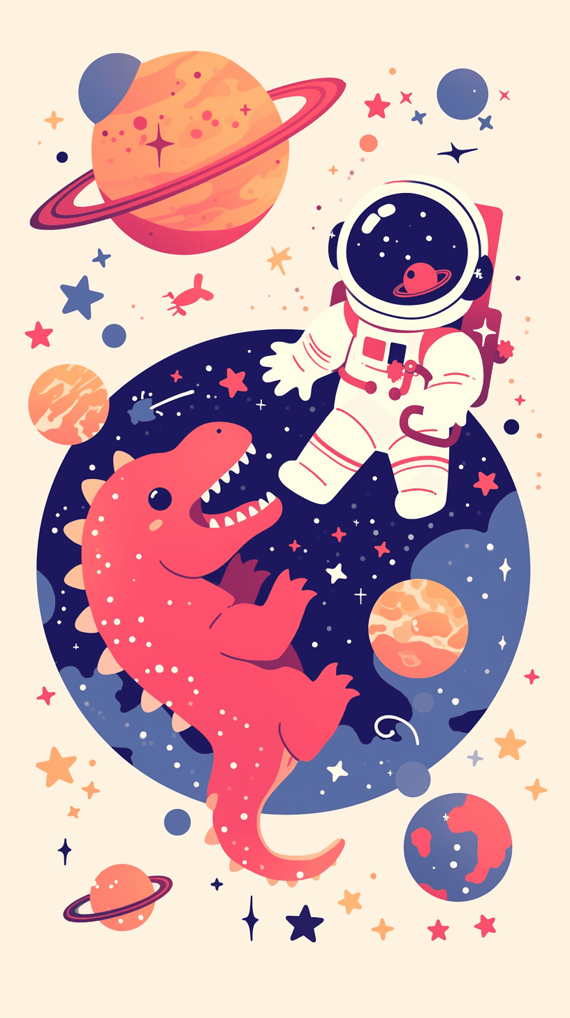 Astronaut 045 original repeating artwork