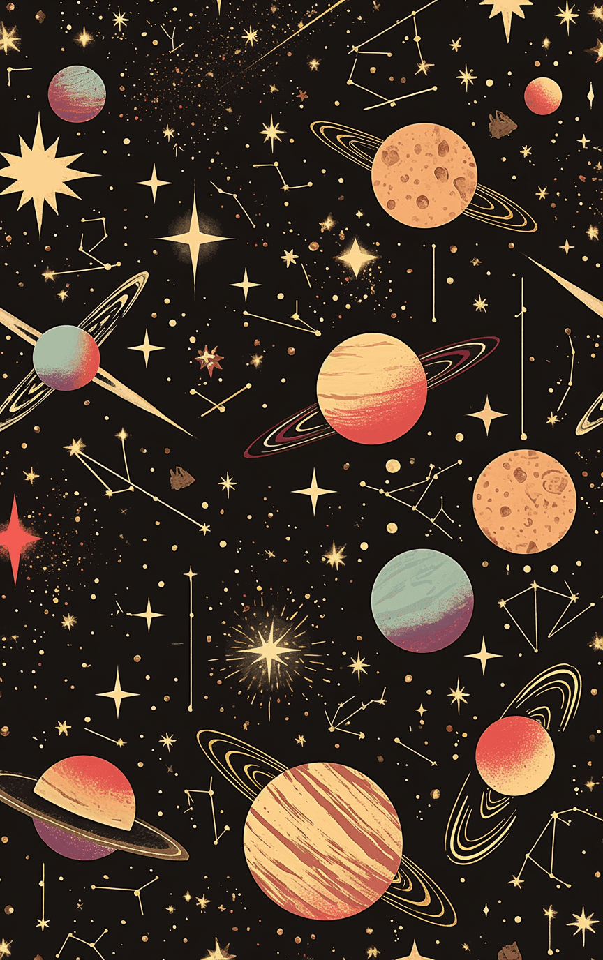 Cosmic Neon original repeating artwork