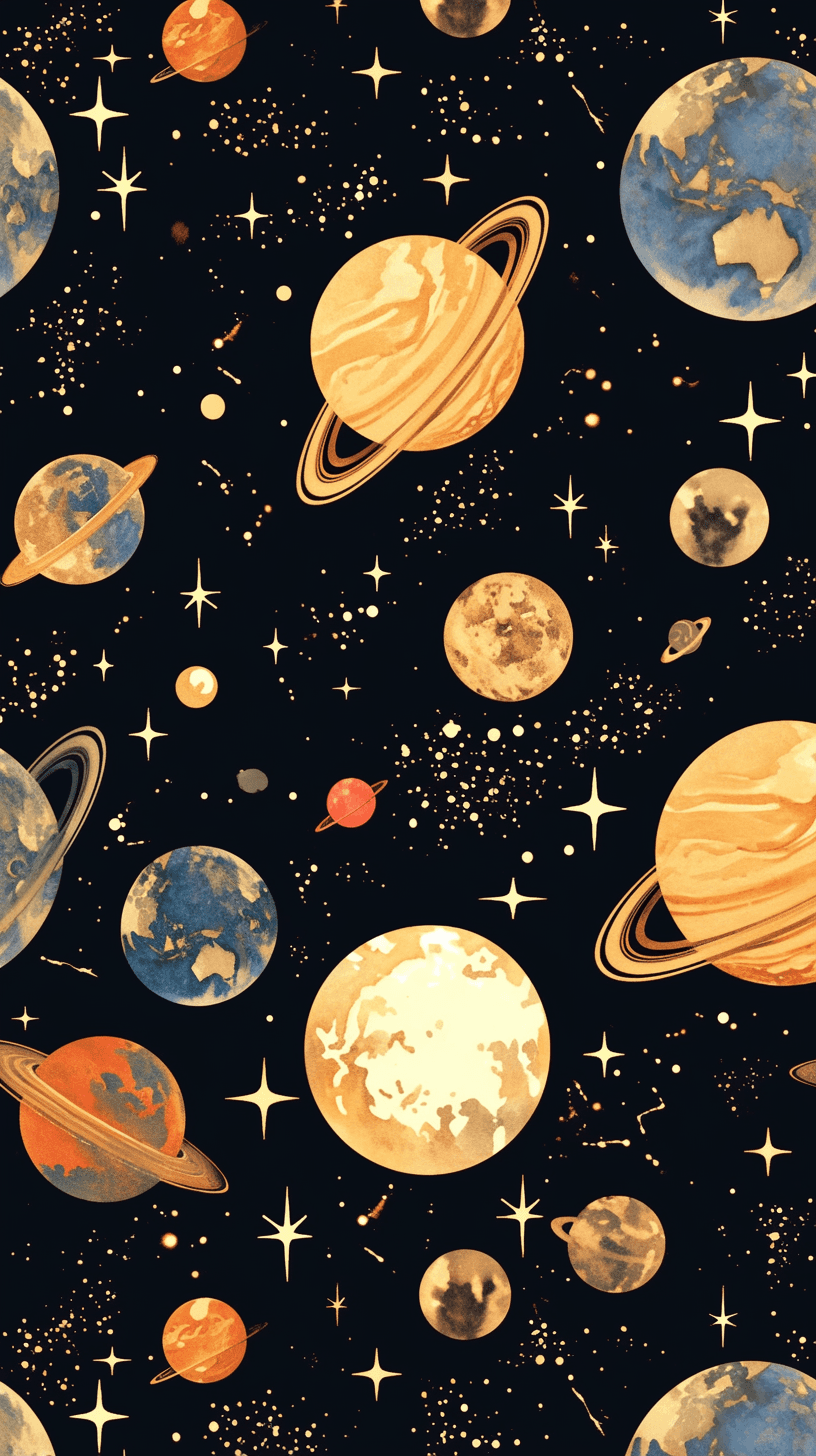 Cosmic East original repeating artwork