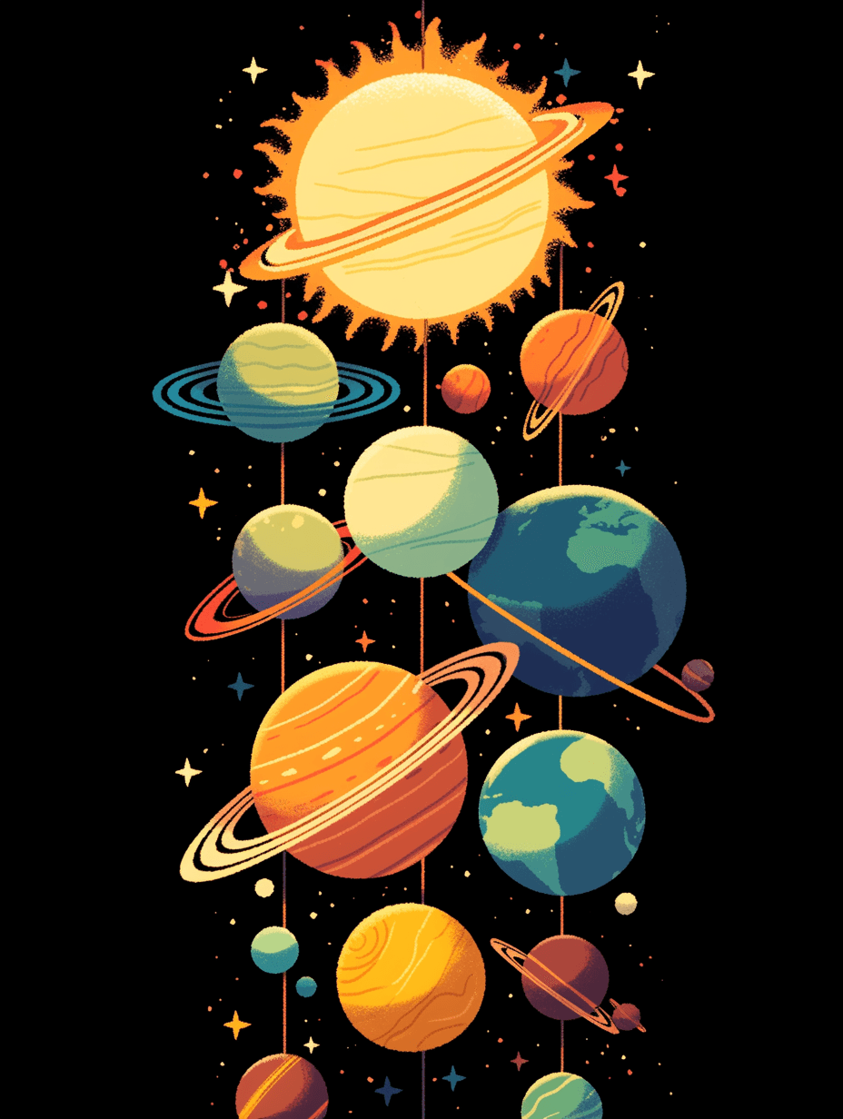 Cosmic Show original repeating artwork