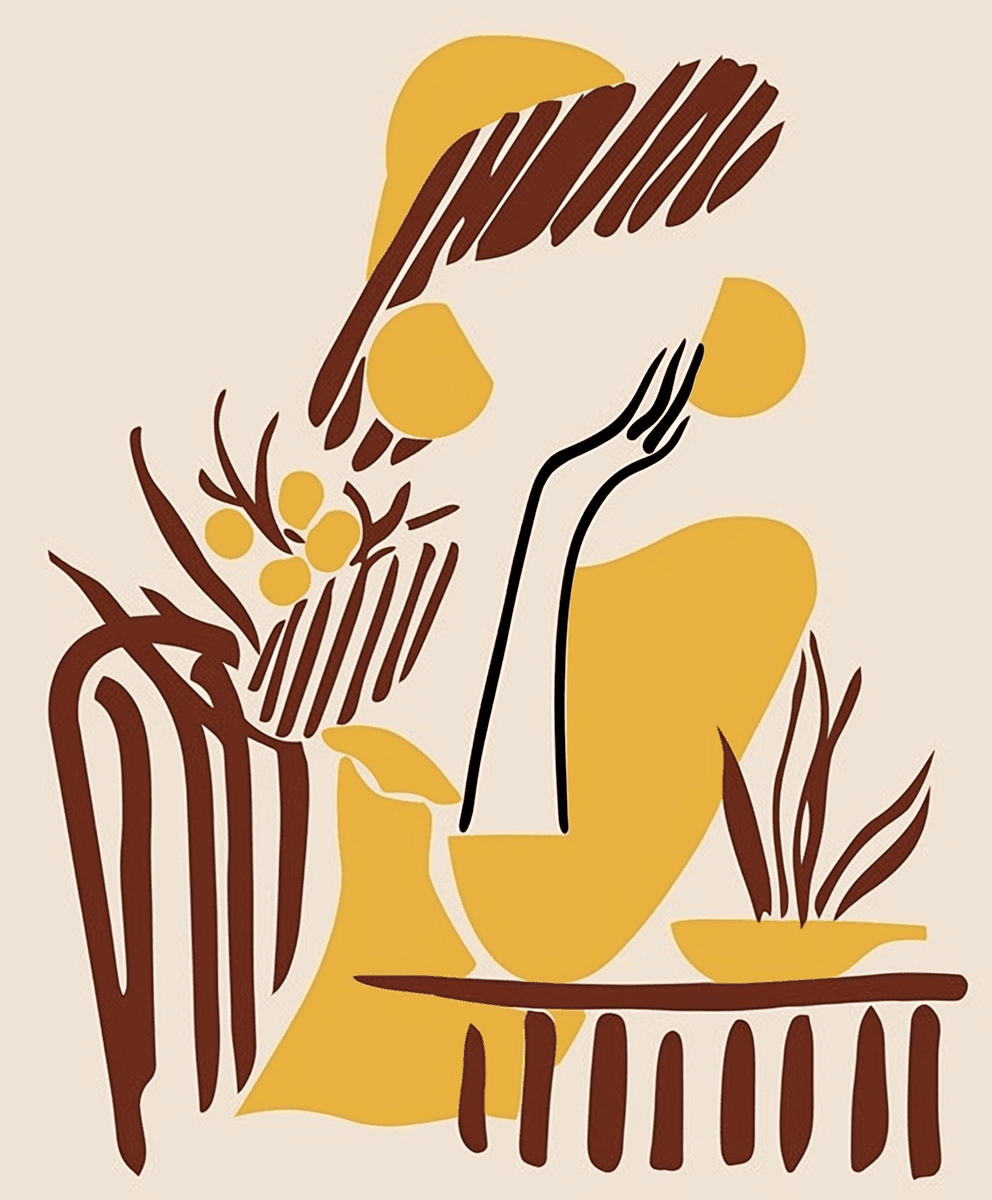 Woman original repeating artwork