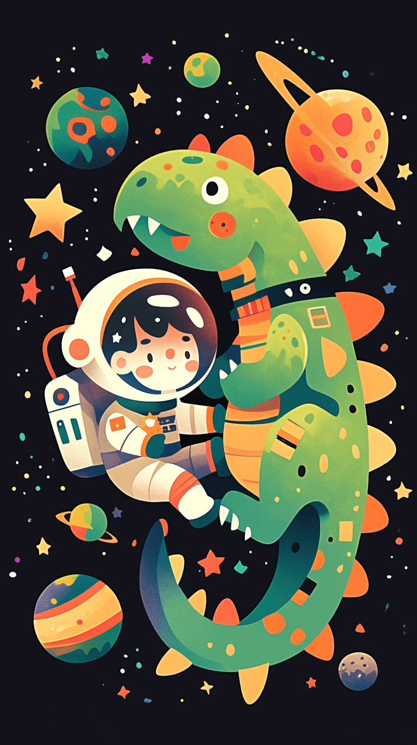 Astronaut 080 original repeating artwork