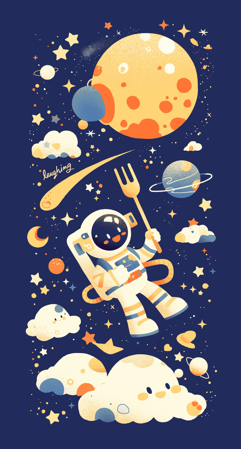 Astronaut 009 original repeating artwork