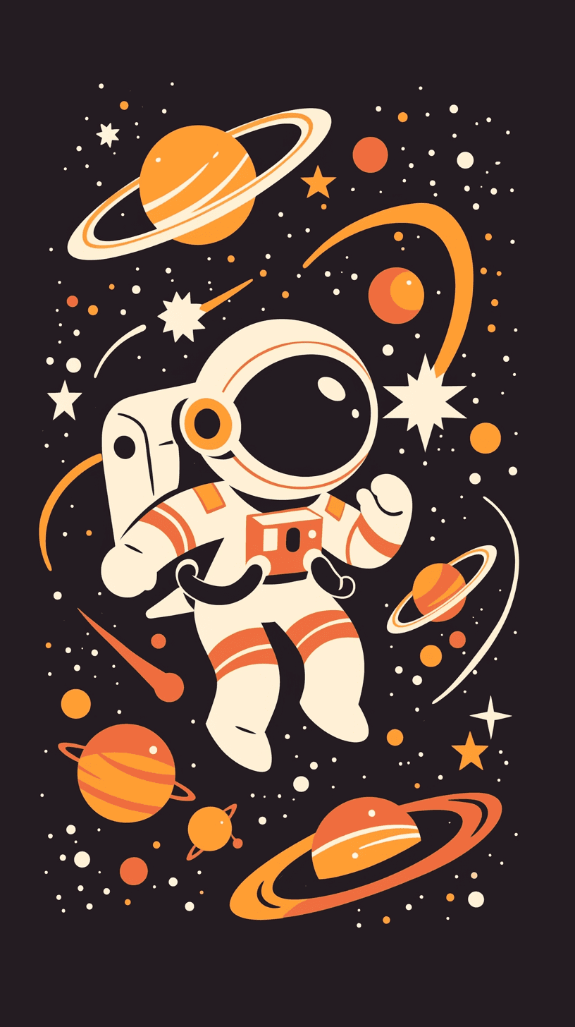 Astronaut Series original repeating artwork