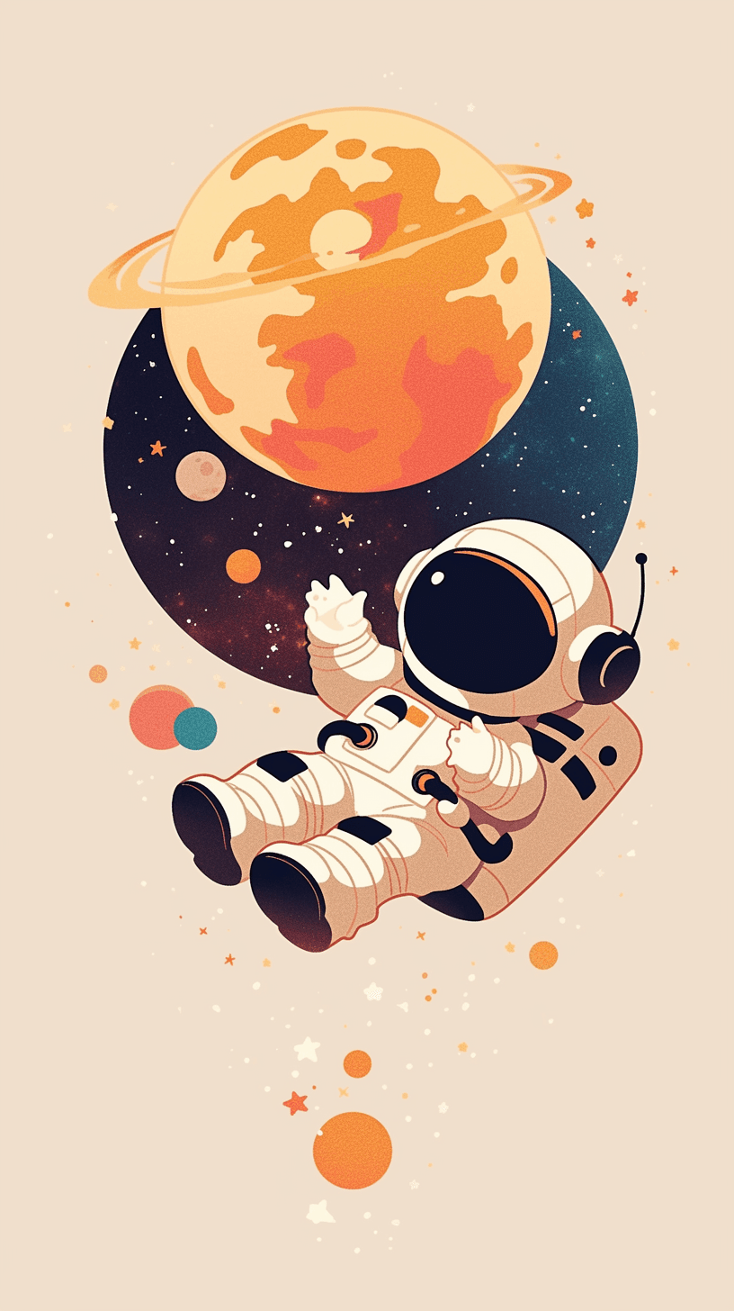 Astronaut 086 original repeating artwork