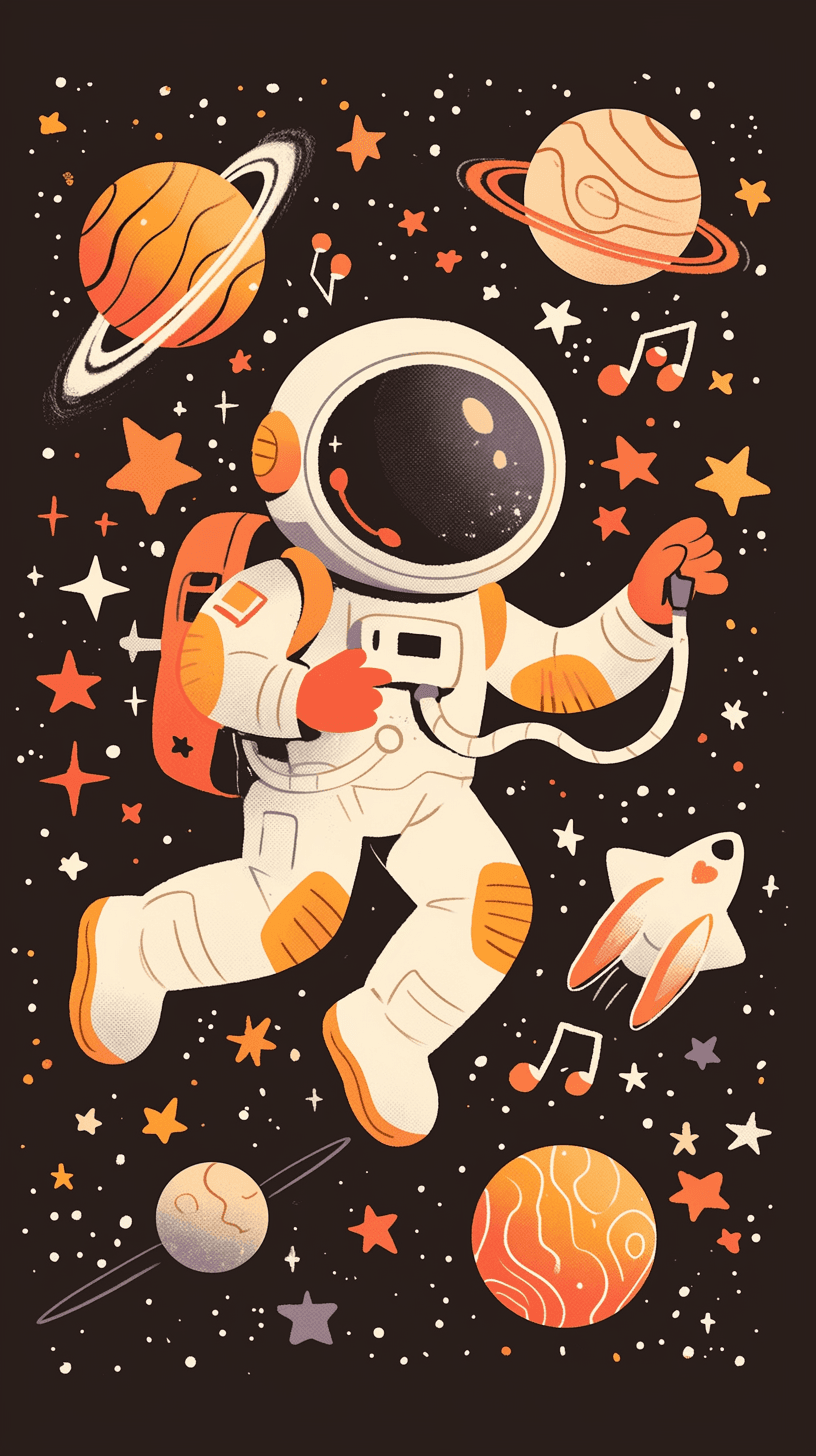 Astronaut 008 original repeating artwork