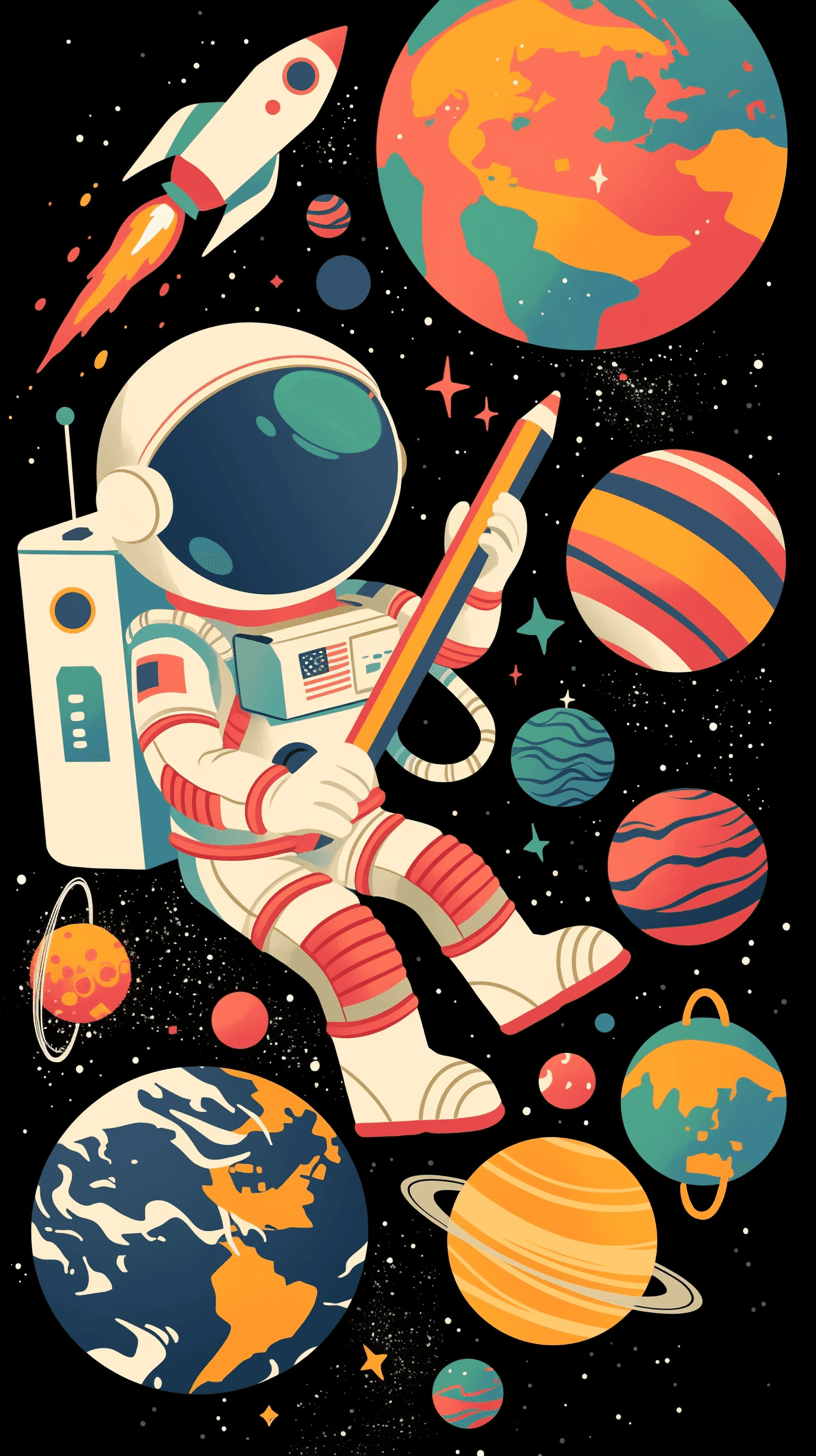 Astronaut 067 original repeating artwork