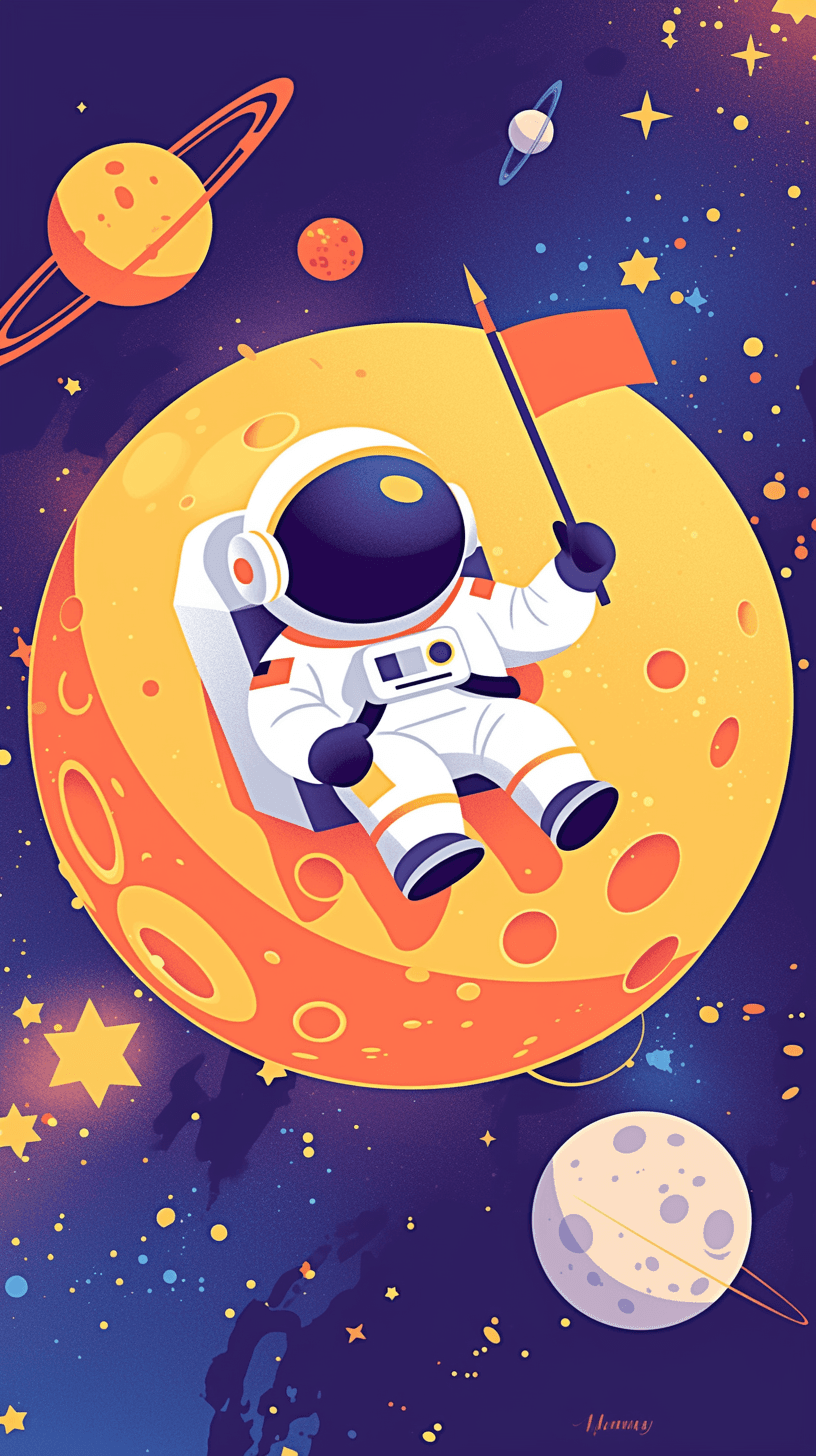 Astronaut 085 original repeating artwork