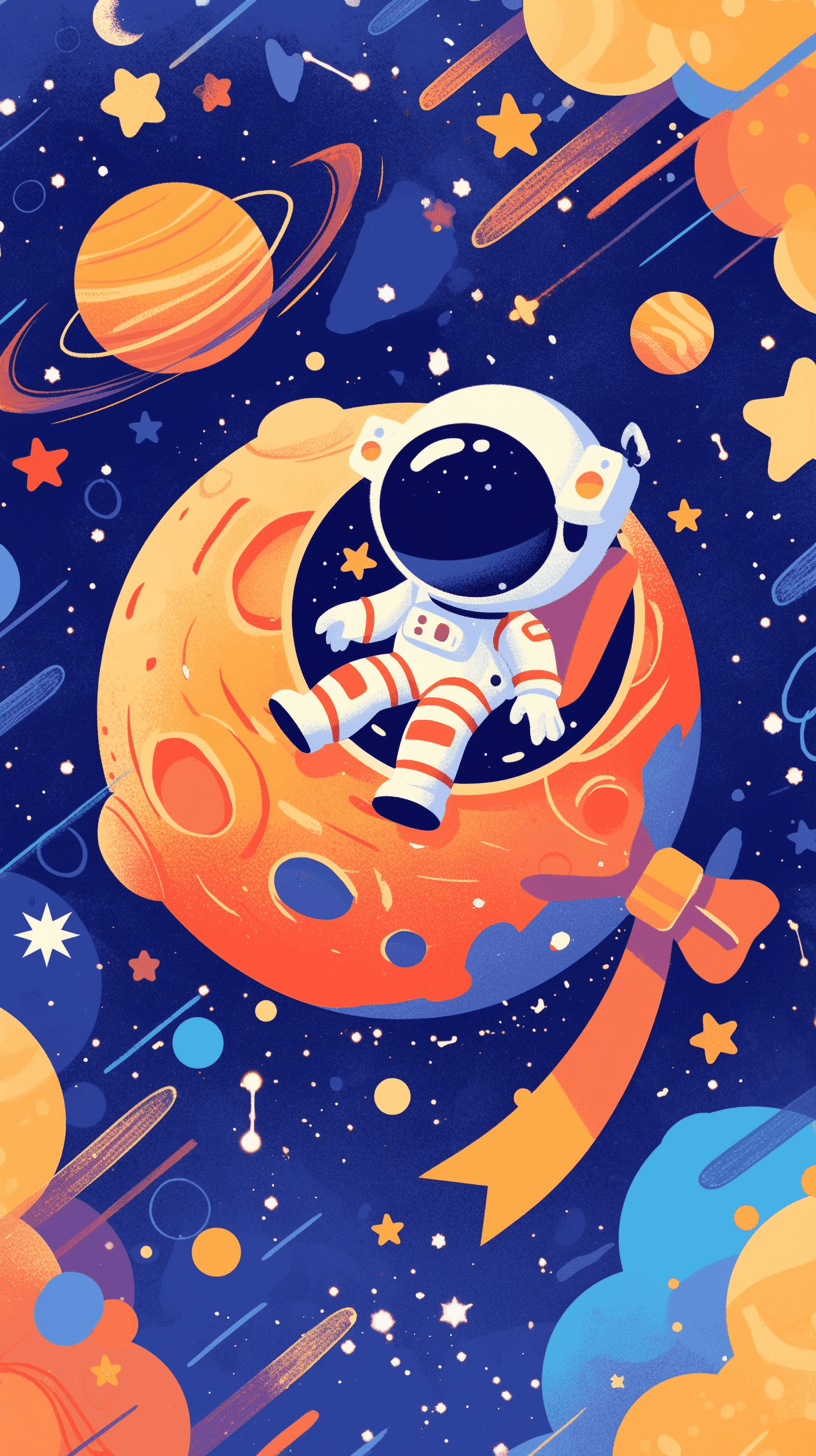 Astronaut 093 original repeating artwork
