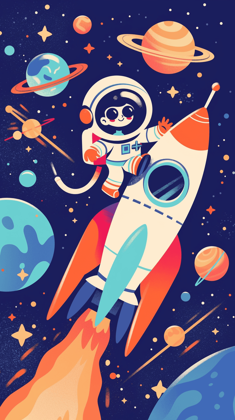 Astronaut 066 original repeating artwork