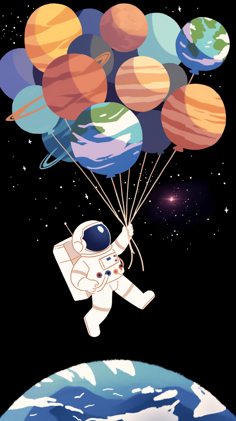 Astronaut 006 original repeating artwork