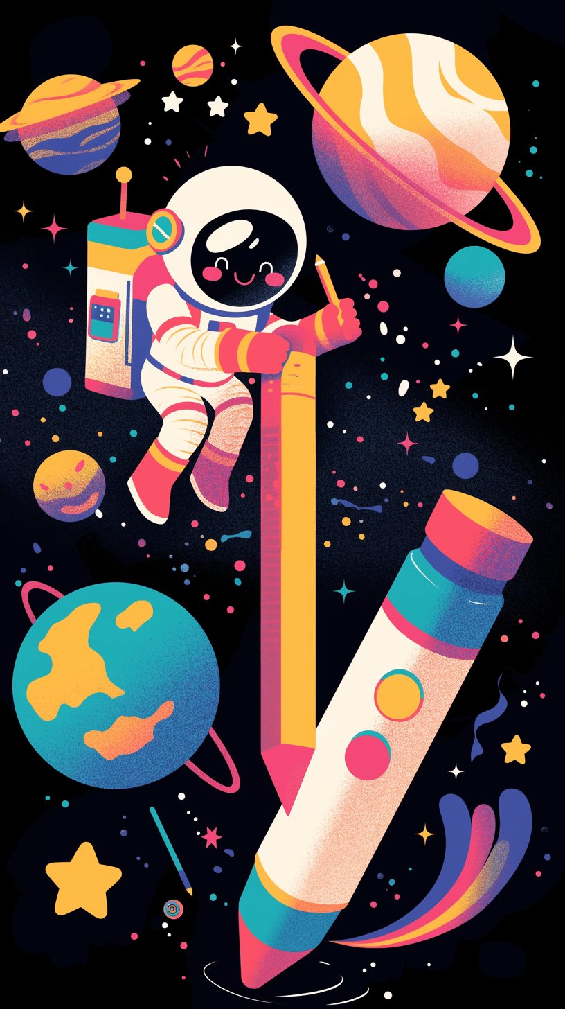 Astronaut 096 original repeating artwork