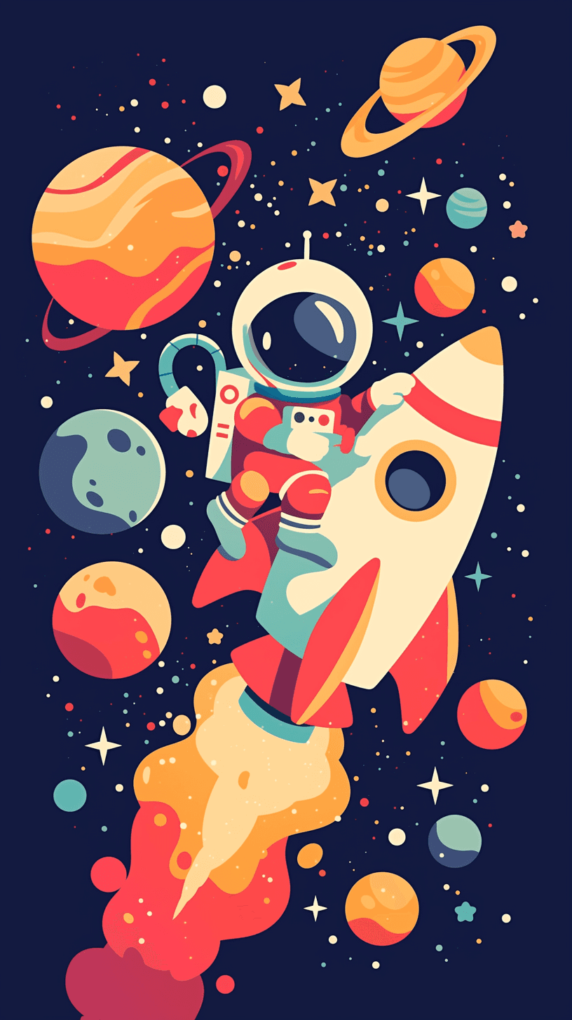 Astronaut 065 original repeating artwork