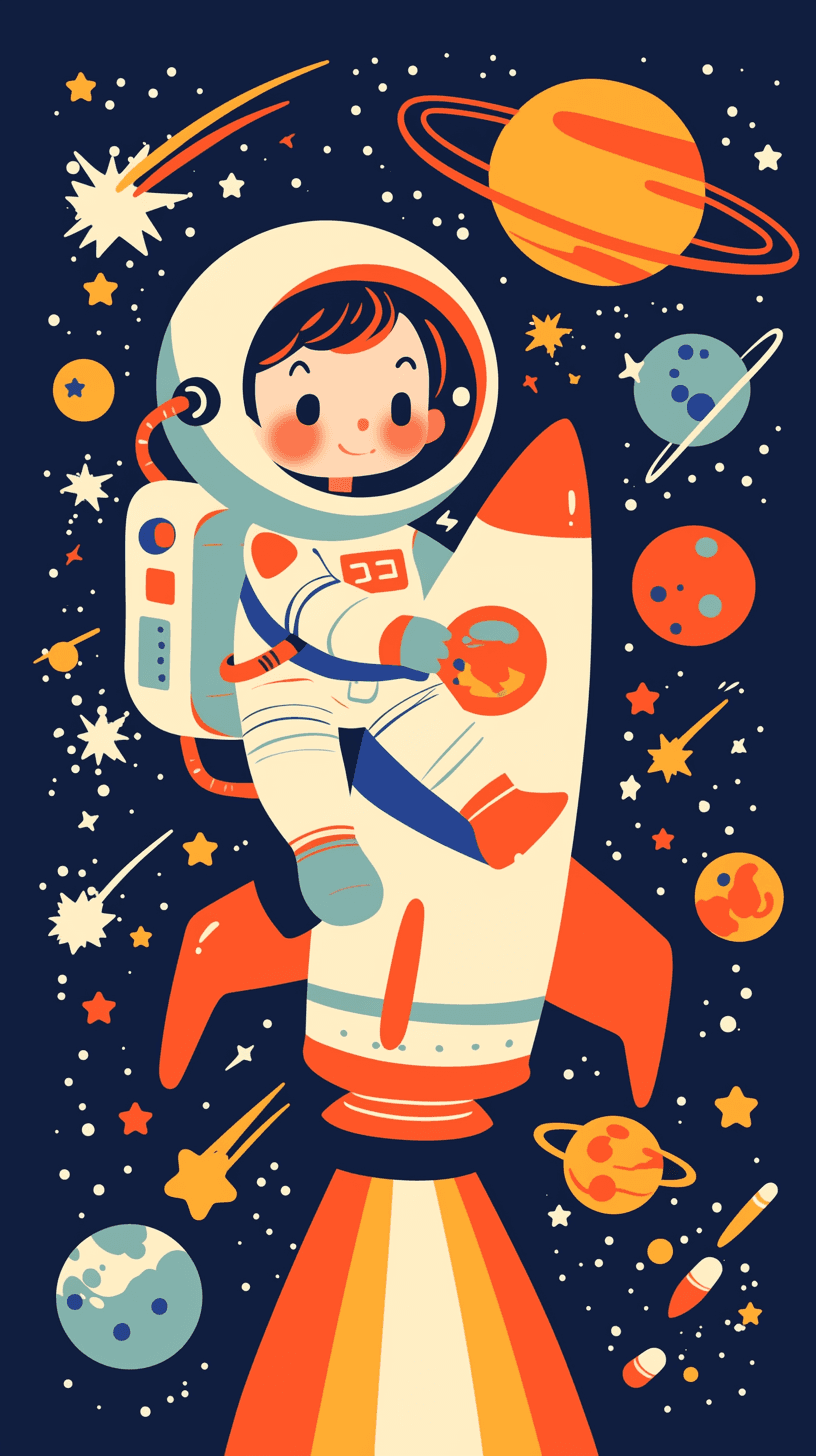 Astronaut 092 original repeating artwork