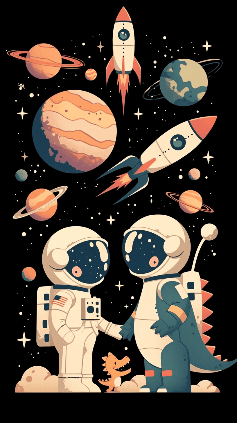 Astronaut 050 original repeating artwork