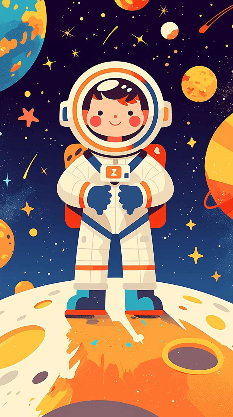 Astronaut 095 original repeating artwork