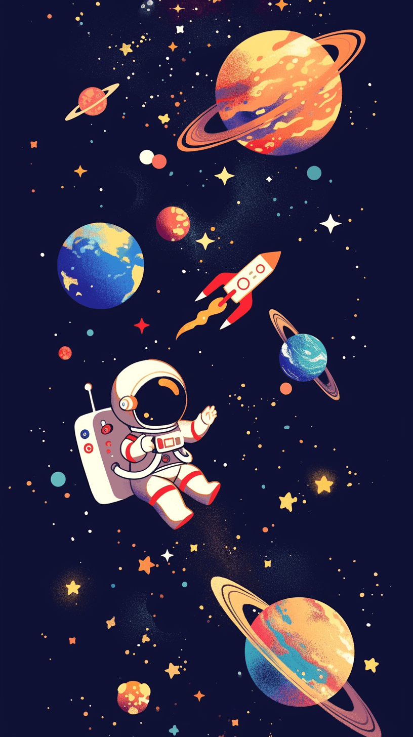 Space original repeating artwork