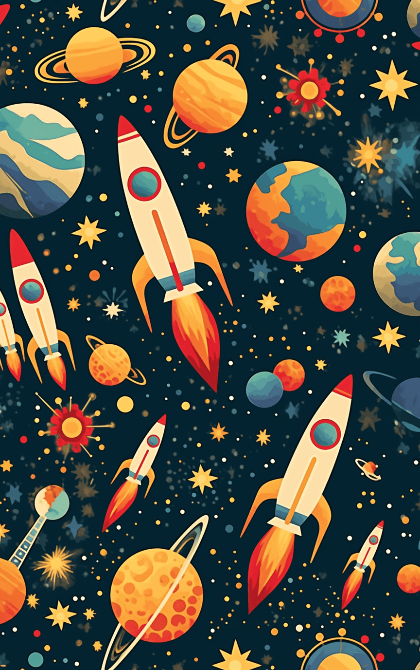Astronaut 043 original repeating artwork