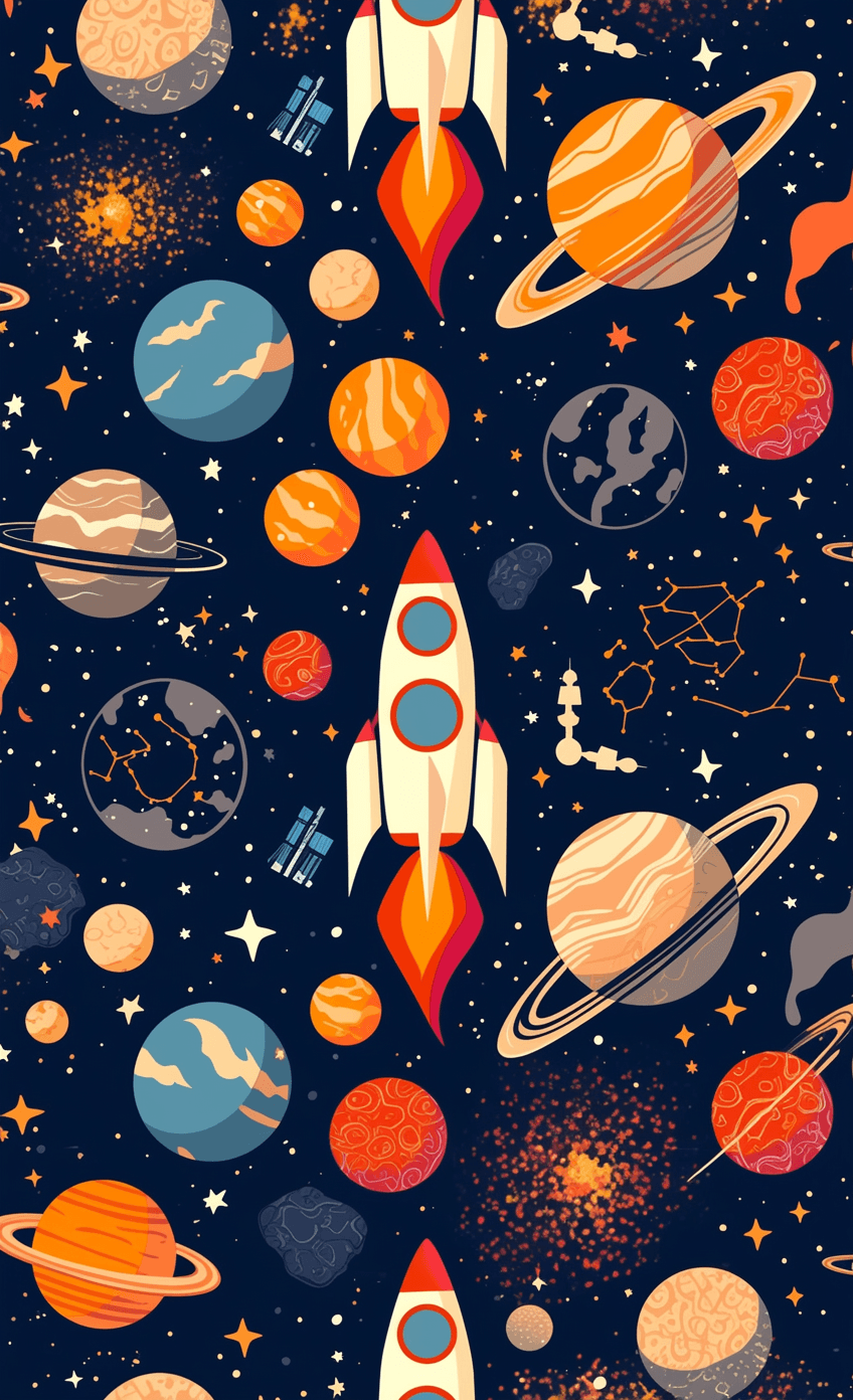 Planet 047 original repeating artwork